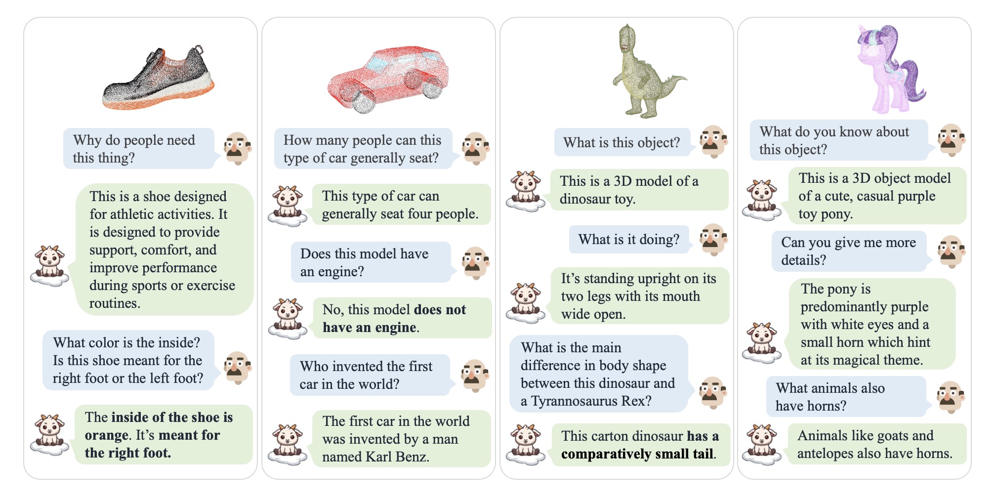 PointLLM: Empowering Large Language Models to Understand Point